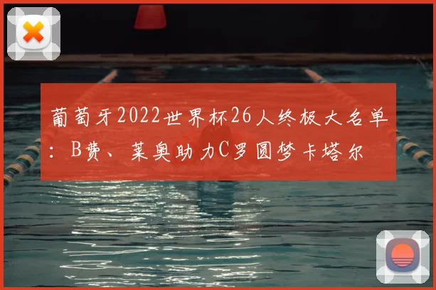 葡萄牙2022世界杯26人终极大名单：B费、莱奥助力C罗圆梦卡塔尔